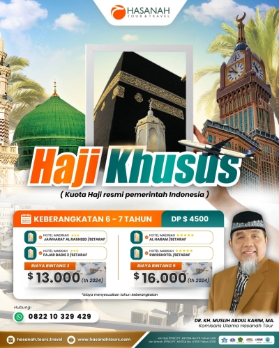 Haji Khusus/Pendaftaran No Porsi -Masa tunggu 6-7 Tahun