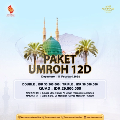 PAKET UMROH 12 HARI BY ETIHAD AIRWAYS