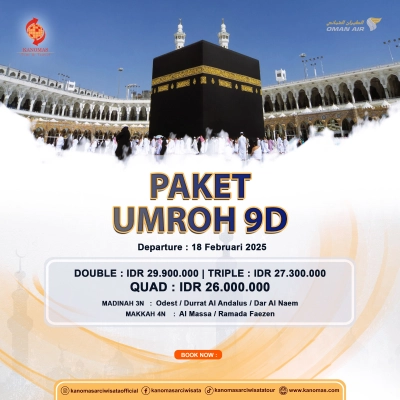 PAKET UMROH 9 HARI BY OMAN AIR