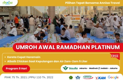 Umroh Awal Ramadhan Platinum - Free Kereta Cepat - 27 Feb 2025