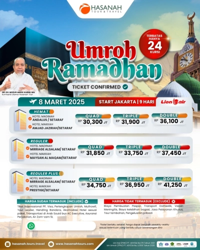 Umroh Reguler Ramadhan Hasanah 08 Maret