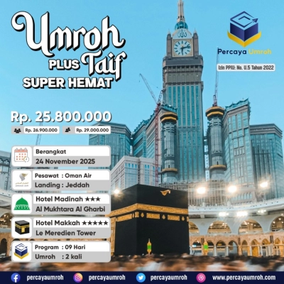 Umroh Plus Taif Super Hemat 24 November 2025