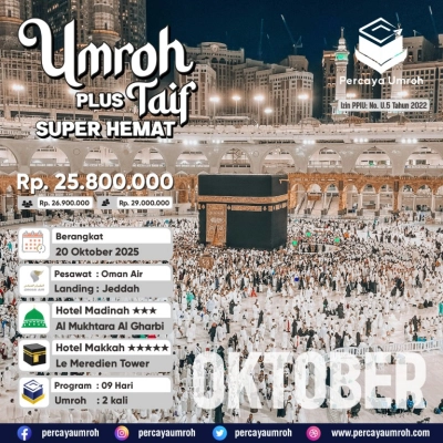 Umroh Plus Taif Super Hemat 06 Oktober 2025