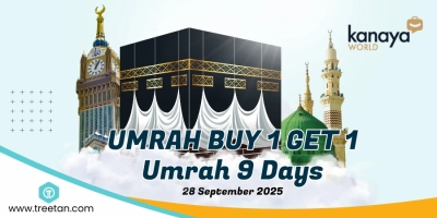 Umrah buy1 get1, Keberangkatan 28 September 2025, 9days