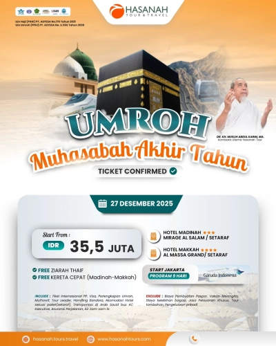 Umroh Akhir Tahun Hasanah 27 Des 2025
