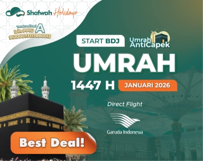 Start Banjarmasin - 2x Jumat & Full Service Umroh by Garuda Indonesia
