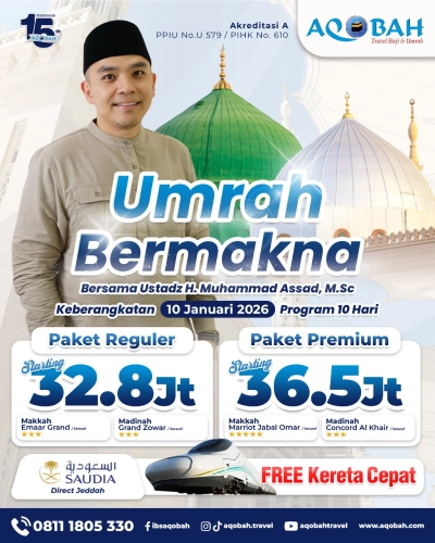 Umroh Bermakna Bersama Ustadz Assad Paket Premium 10 - 18 Januari