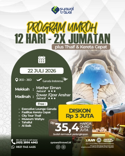 Umroh 12 Hari 2X Jumatan