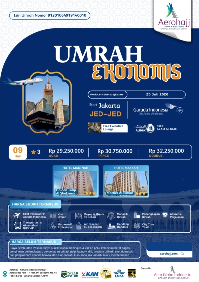 Umrah Ekonomis Hemat by Garuda Indonesia [BMS]