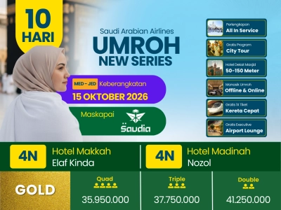 PROGRAM 10 HARI BY SAUDI ARABIAN AIRLINES 15 OKT GOLD (BMS)